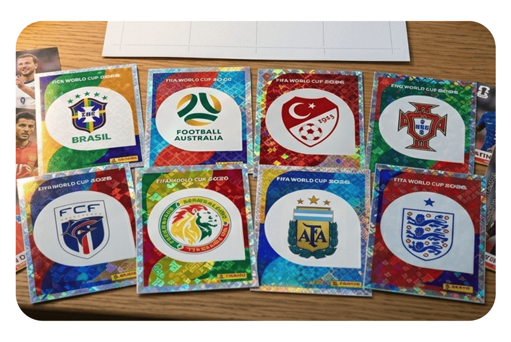 Escudos e holográficos bônus do kit digital